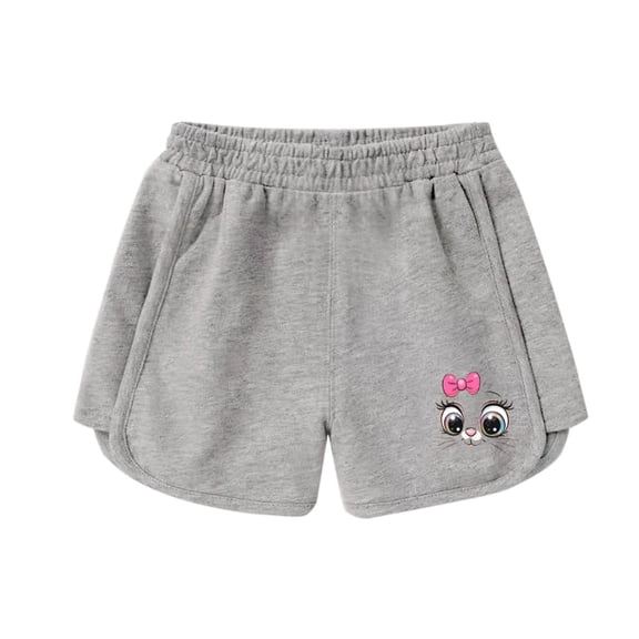 Odeerbi 3-9 Years Kids Girls Summer Cotton Dophin Shorts Cute Print Workout Athletic Sports Shorts Elastic Waist Casual Shorts