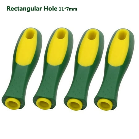 

4Pcs Rubber Files Handles Files Supplies 110Mm Length Round Rectangular Hole