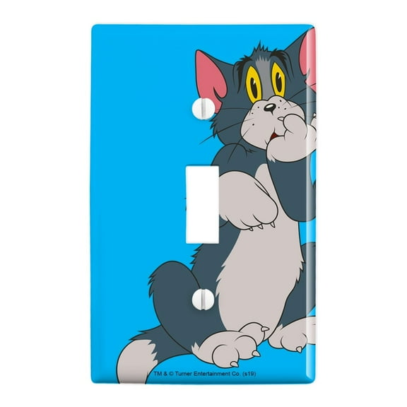 Tom and Jerry Tom Character Plastic Wall Decor Toggle Light Switch Plate Cover