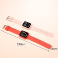 thumbnail image 4 of Fasijew Sporty Watch Square Dial Watch Earth Design Sport Watch Square Dial Touch Screen Big Number LED Digital Watch Silicone Wristband, 4 of 7