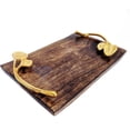 thumbnail image 6 of Nagina International Leaf Styled Handcrafted Premium Natural Mango Wood Dinner Serving Kitchen Trays | Restaurant's Decor Wooden Platters, 6 of 8