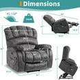 MEETWARM Large Power Lift Electric Recliner Chair with Extended