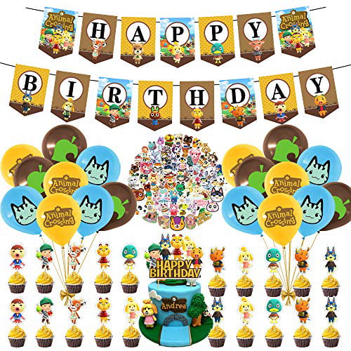Baby Shower Details about   Animal Crossing Birthday Party Supplies Party Decoration Kids Boys 