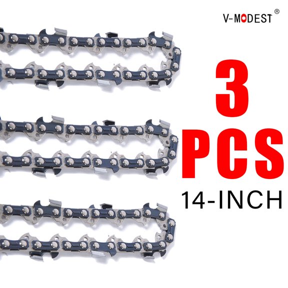 3-Pack 14 Inch Chainsaw Chain 3/8" LP-.043"Gauge-52DL Fit Echo/Ryobi/Skil etc. - MAKITA XCU08