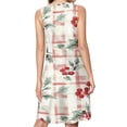 thumbnail image 2 of Christmas Plaid Christmas Tartan Spring Summer Dresses for Women Fashion T-shirt Dress Casual Sleeveless Loose Sundress with Pockets, 2 of 5