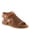 CAMEL, variant on COVINGTON Women's Leather Cut-Out Sandals with Ankle Coverage and Buckle Detail