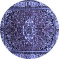 thumbnail image 1 of Ahgly Company Indoor Round Persian Blue Traditional Area Rugs, 5' Round, 1 of 4
