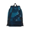 thumbnail image 2 of Honeii Lonely Night Wolf Print Canvas College Laptop Backpack, Durable Rucksack Travel Notebook Bag School Backpack Book Bag for Men Women-Small, 2 of 7