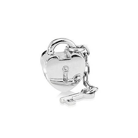 Buckets of Beads Heart Lock With Key Charm Beads Fits Most Major Charm Bracelets For Women Girls