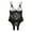 Black, variant on Sexy Lingerie For Women Bow Lace Hollow Open Crotch Teddy Bodysuit Backless Jumpsuit Lingerie Women's Intimates XXXL