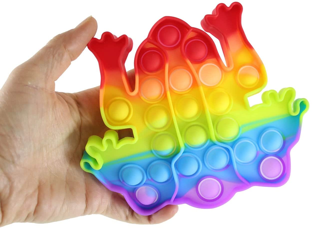 Frog Bubble Pop Fidget Toy Silicone Push Poke Bubble Wrap Fidget Toy