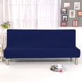 thumbnail image 2 of RYXXX Machine Washable Polyester Armless Sofa Slipcover, Dark Blue, 2 of 6