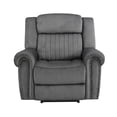 thumbnail image 3 of Lexicon Brennen Traditional Wood & Microfiber Power Reclining Chair in Charcoal, 3 of 8