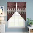 thumbnail image 6 of Swag Valance Curtains for Windows, Rugby Sport Light Filtering Kitchen Curtains with Rod Pocket, Usa Sport White Red Brown Ball Decorative Window Treatment Valances for Living Room, 36x36 - 2 PCS, 6 of 9