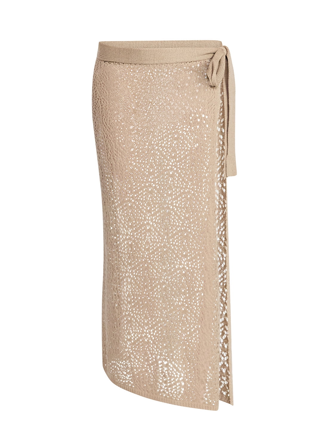 No Boundaries Crochet Knit Skirt with Side Tie, Women's