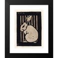 thumbnail image 2 of Julie de Graag 11x14 Black Modern Framed Museum Art Print Titled - Seated Rabbit (1917), 2 of 5