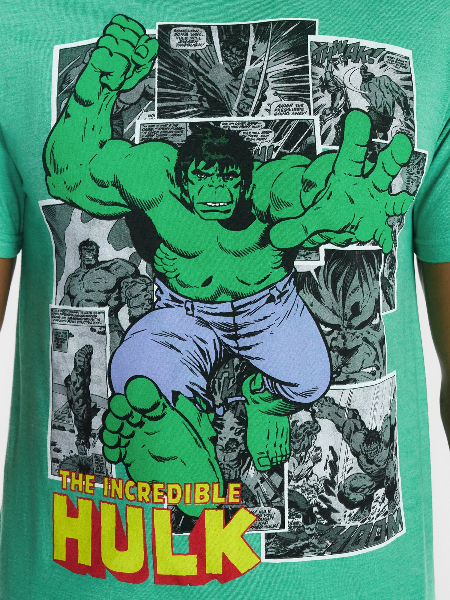 Marvel Comics Hulk Men's and Big Men's Graphic Tee, Sizes S-3XL