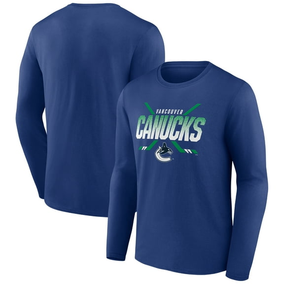 Men's Blue Vancouver Canucks Covert Long Sleeve T-Shirt