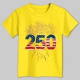 thumbnail image 4 of CAICJ98 Vintage 250 Years American 1776-2026 250th Birthday USA Boy Girl Tshirt (Yellow,13-14 Years), 4 of 5
