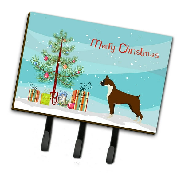 Boxer Christmas Tree Leash or Key Holder