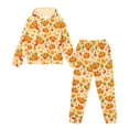 thumbnail image 5 of DISNIMO Thanksgiving Pumpkin Hoodies Set for Girls Hoodie And Jogger Set for Girls 2 Piece Hoodie Set Kids Soft Pullover Hoodie Boys Hoodies Set Size 10-12 Hooded Sweatshirt Lightweight Hoodies, 5 of 7