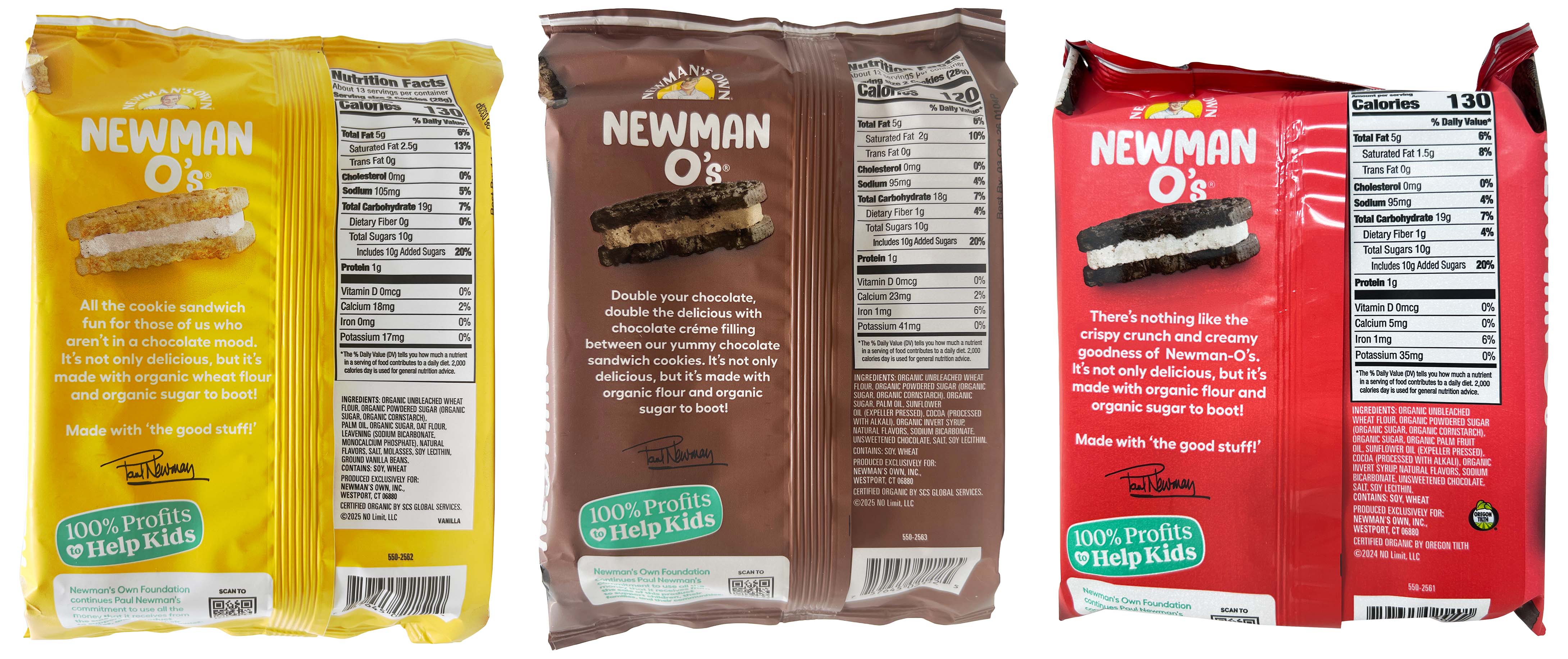 Newman's Own Newman O's Sandwich Cookies - 3 flavors: Chocolate, Vanilla, Original (13 oz) + MerlinsMart Zine