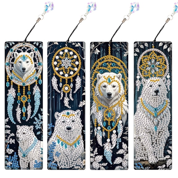 4pcs Diamond Art Painting Kit Wolf Dog