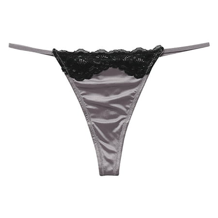 MZXELPRJD Womens Underwear Women s Low Rise T Back Yoga Sport Panties Ice Silk Fabric Briefs Plus Size Underwear for Women Purple XL