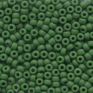 Opaque Green Miyuki Seed Beads 6/0 6-9411-TB