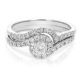 thumbnail image 4 of Vir Jewels 3/4 CTTW Diamond Wedding Ring Bridal Set for Women 14K White Gold Round Engagement, 4 of 11
