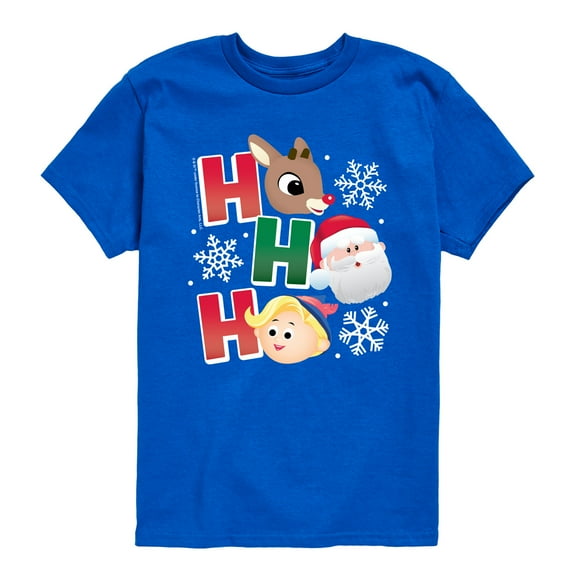 Rudolph - Rudolph Ho Ho Ho - Youth Short Sleeve Graphic T-Shirt