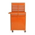 thumbnail image 2 of Aukfa Tool Box, 2 in 1 Steel Rolling Tool Chest & Cabinet On Wheels for Garage, 5-drawer, Orange, 2 of 9