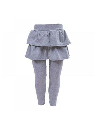 URMAGIC Little Girls Leggings Pants with Tutu Skirts Kids Culottes