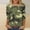 Army Green, variant on Royisotas Army Green Tops for Women Summer 3/4 Sleeve Casual Camo Plus Size for Shirts Loose Fit Crew Neck Blouse Women's T-Shirts