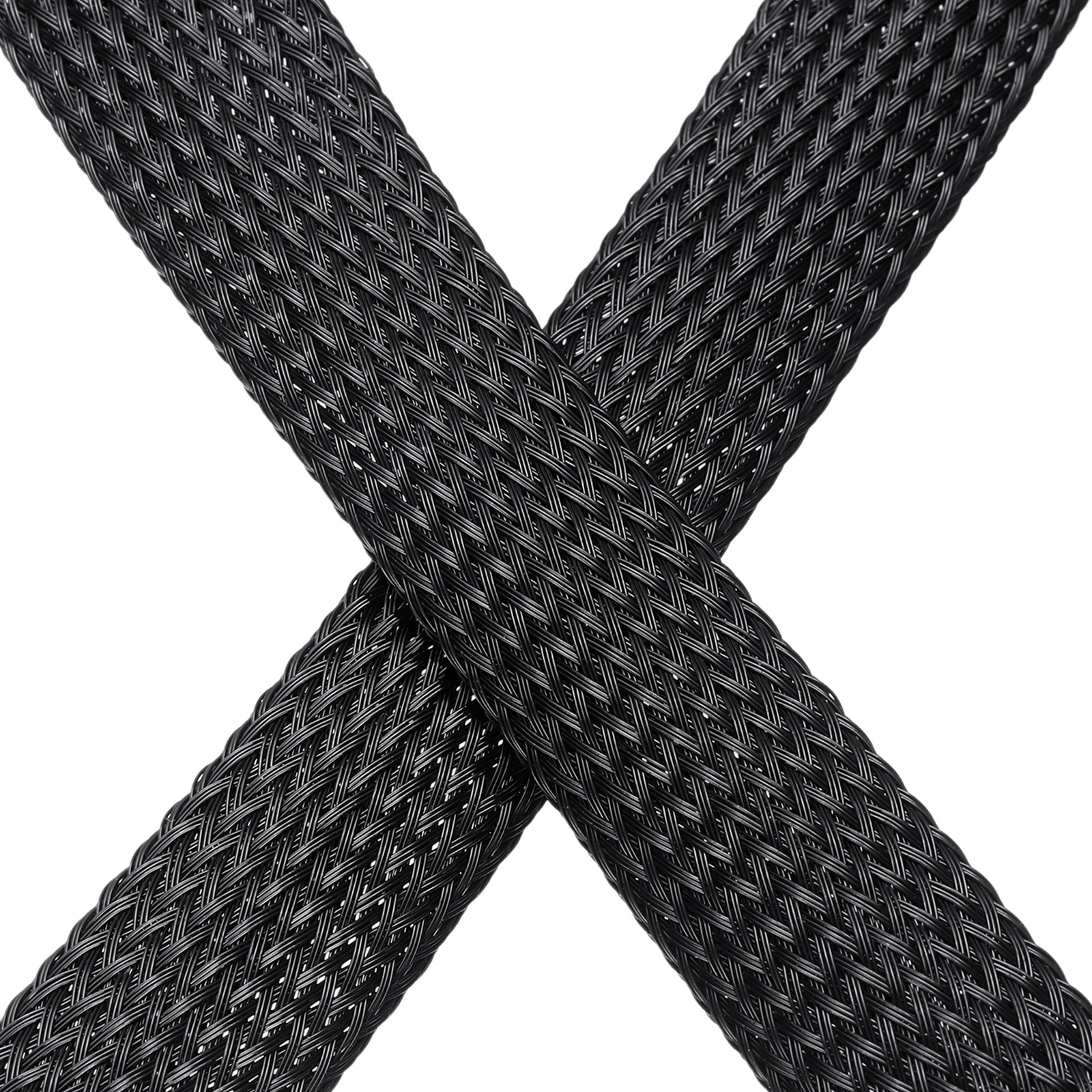 Keco 100ft 3/4″ PET Expandable Braided Cable Sleeve – Black Wire Loom For Audio, Video, Automotive – High Temp & Abrasion Resistant