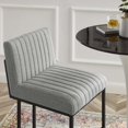 thumbnail image 5 of Tufted Counter Stool Chair, Fabric, Metal Steel, Light Grey Gray, Modern Contemporary Urban Design, Bar Pub Cafe Bistro Hotel Restaurant Hospitality, 5 of 8