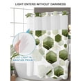 thumbnail image 4 of No Hook Cloth Fabric Shower Curtain with Snap in Liner, Sage Green Marble Waterproof Shower Curtains Set with See Through Top Window, Gold White Geometric Hexagon Modern Bath Curtains Shower 48"x72", 4 of 6