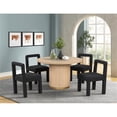 thumbnail image 3 of Pemberly Row Light Brown Oak Wood Pedestal Dining Table (Seats 4), 3 of 3