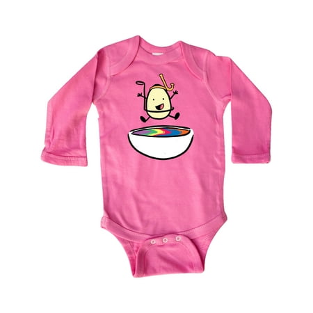 

Inktastic Easter Egg Jumping into the Dye with Snorkel Gift Baby Boy or Baby Girl Long Sleeve Bodysuit