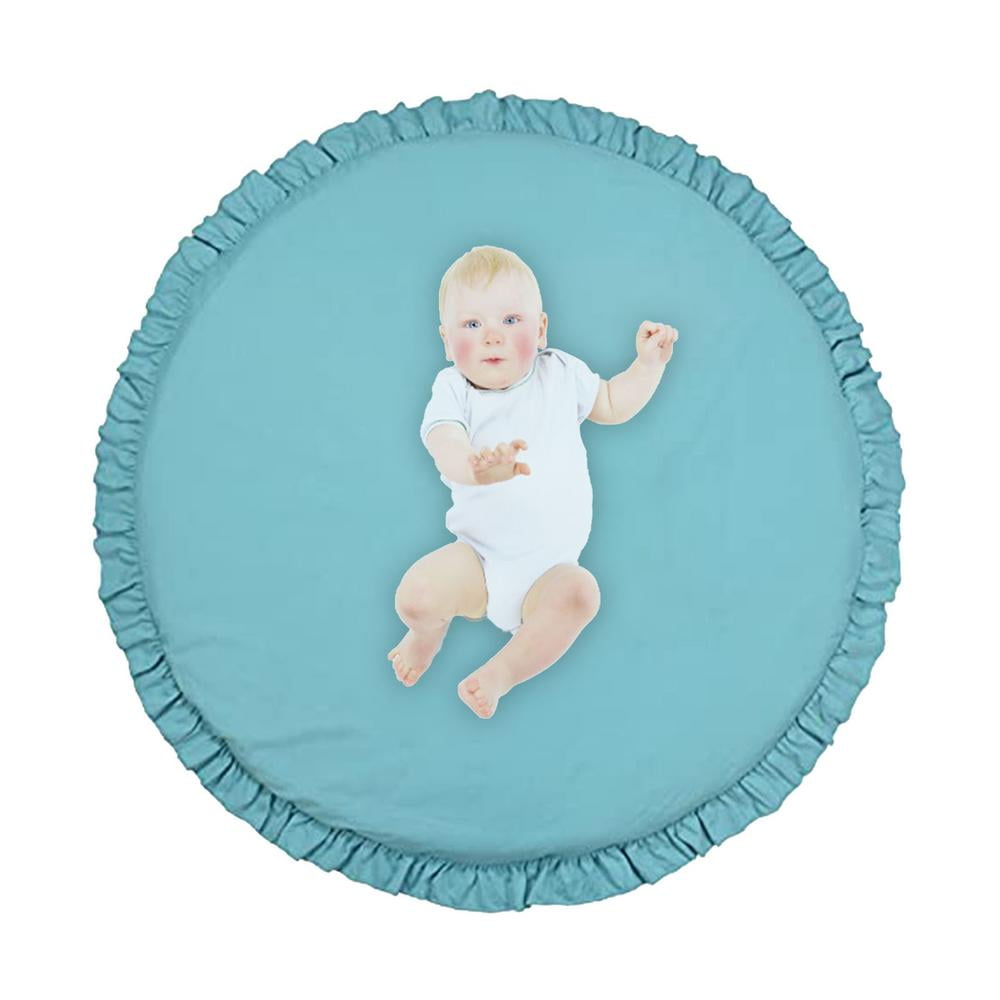 TAONMEISU Ruffled Babies Cotton Play Mat Detachable Rugs Washable Game