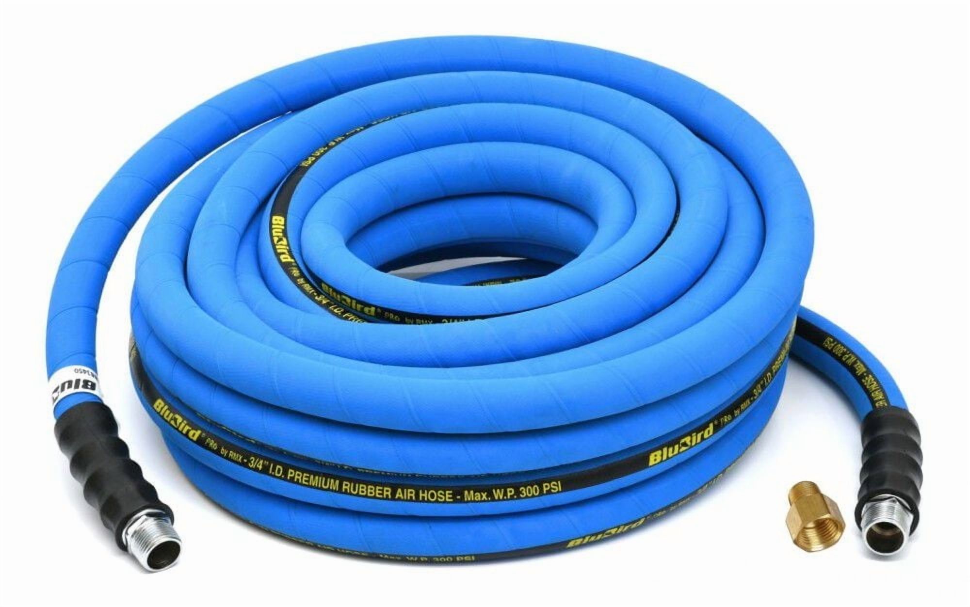 Blubird Pro 3/4 Inch X 50 Ft. Rubber Jack Hammer Air Hose Assembly