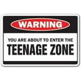 thumbnail image 1 of Vous Tes sur le Point d'Entrer dans la Zone Adolescent Autocollant Avertissement Enfants, 1 of 3