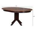 thumbnail image 5 of 5-Pc Double X Wood Dining Set in Whiskey/Mocha Brown, 5 of 15