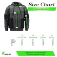 thumbnail image 7 of Men’s Two Tone Warm Soft Sherpa Lined Moto Quilted Zipper Fleece Hoodie Jacket (MSM-40-5 Heathered Black, L), 7 of 7