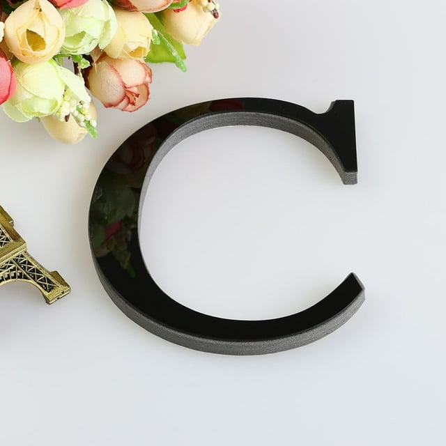 JJKBVCLO 26 Letters DIY 3D Mirror Acrylic Wall Sticker Decals Home Decor Wall Art Mural