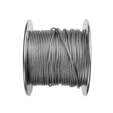 

Laureola Industries 1/8 Stainless Steel Grade 304 Type 7x19 Aircraft Cable Wire Rope - Available in Different lengths