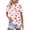 Pink, variant on Women's Dressy Casual Blouses Short Sleeve Lapel Collared Button Down Fashion Tops Graphic Printed Business Work Shirts