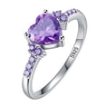 thumbnail image 1 of En forma de anillo de diamantes de imitación del anillo del corazón elegante anillo de diamantes de imitación de las mujeres de moda completa Zircon anillos para mujeres Tamaño 6 10, 1 of 7
