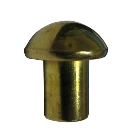 

X 1/4 Length (MS204345-B3-4) Brass Solid Round Head Rivet Plain Finish (Pack Of 100 Pieces)