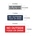 thumbnail image 2 of Basic No Outside Food or Drink Door / Wall Sign - Lt Gray - Large, 2 of 5